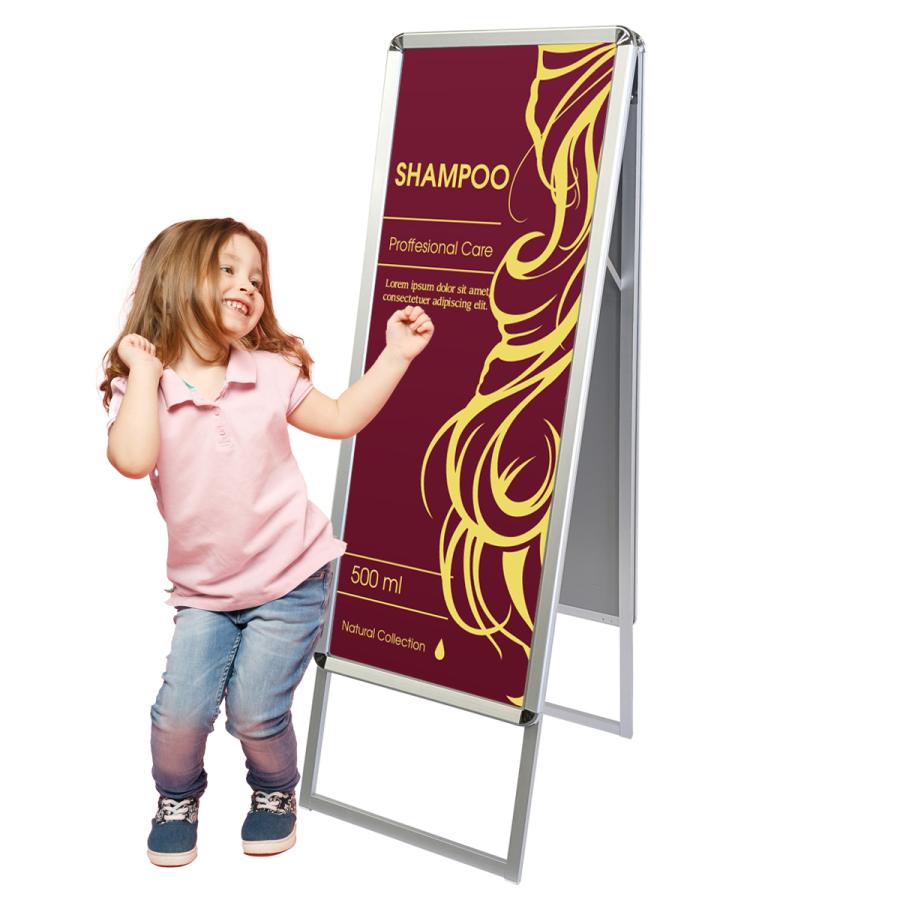 超大型 A型看板 スリム 屋外対応 両面 軽量アルミフレーム スタンド型