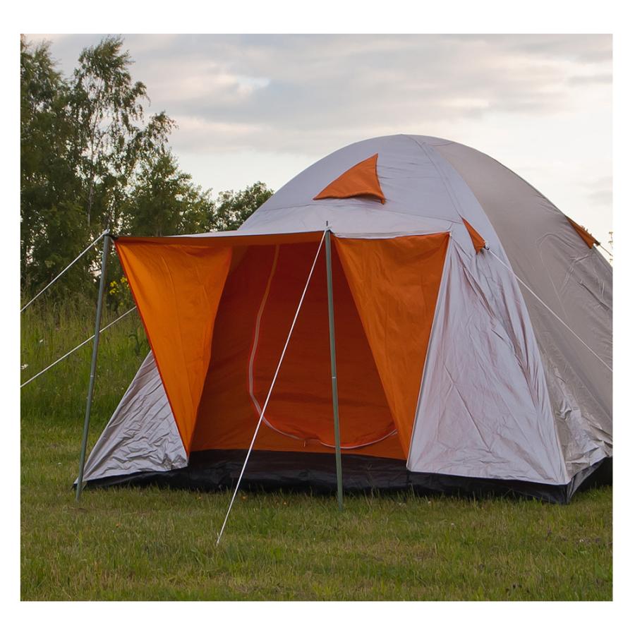 オレンジとホワイトのキャンプテント Coleman(コールマン) アイスフィッシングシェルターオート II