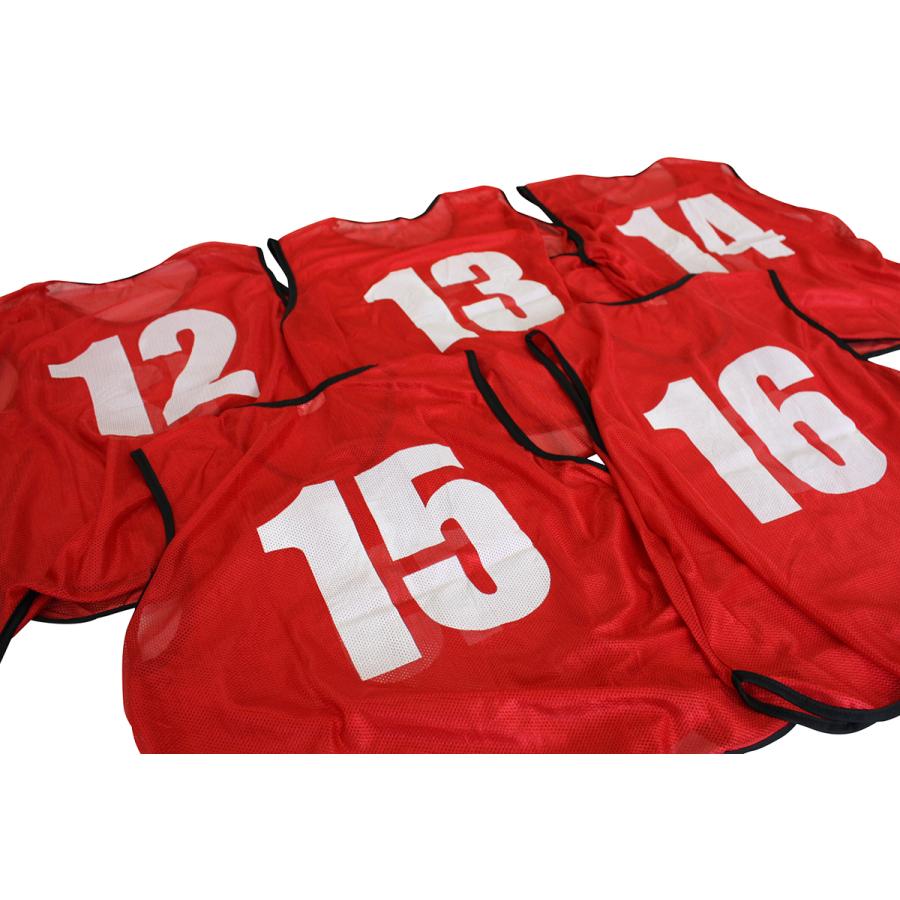 ビブス 12-16番セット 11色 3サイズ ベスト ゼッケン : Fungoal