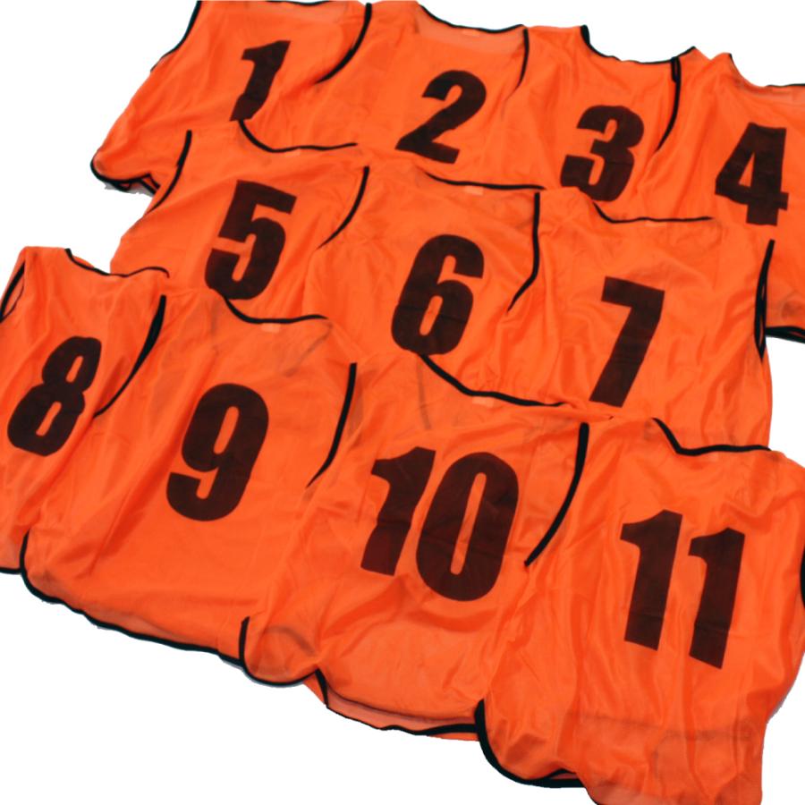 ビブス 1-11番セット 11色 3サイズ キャリーバッグ 付 ベスト ゼッケン