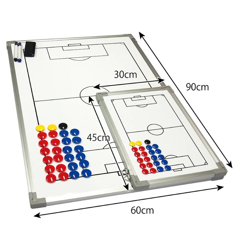 大型作戦ボード ホワイト サッカー用 作戦盤 マグネット キャリー