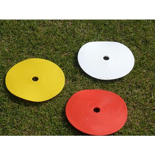 並行輸入品 フラットマーカー 15cm 10枚セット サッカー フットサル ラグビー アメフト 陸上 野球 テニス ハンド ボール ライン マーカー フラット Wantannas Go Id