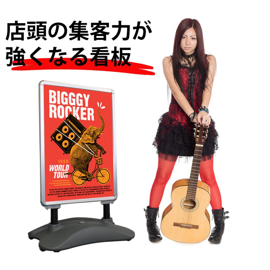 両面 屋外看板 キャスター付き A1サイズ 軽量アルミフレーム 両面 屋外看板 キャスター付き A1サイズ 軽量アルミフレーム