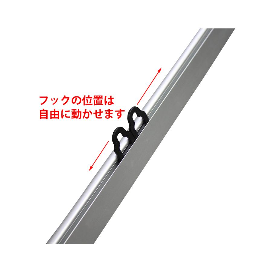 ポスターハンガー 60cm 壁掛け 吊り下げ ワンタッチ開閉 シルバー