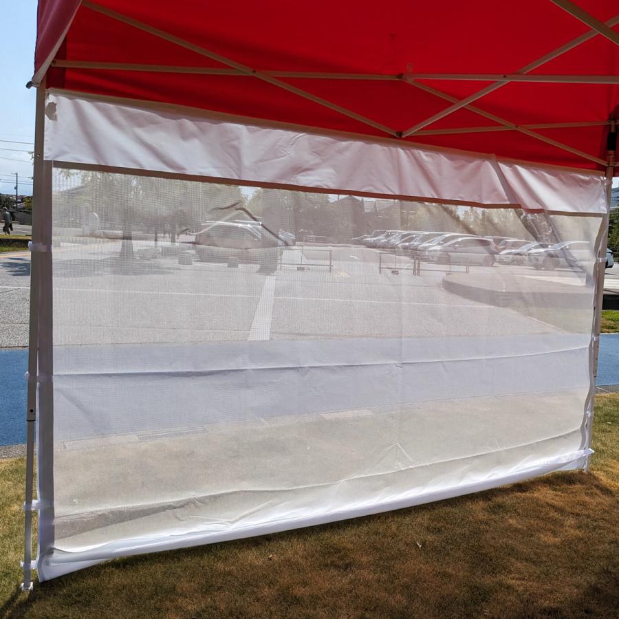 テント メッシュ 横幕 2x2m サイドウォール サイドシート : Fungoal