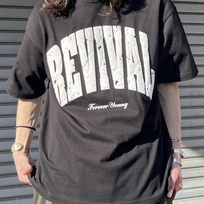 MODISH GAZE モディッシュガゼ  REVIVAL 発泡プリント ビッグシルエットTシャツ｜radchamp｜07