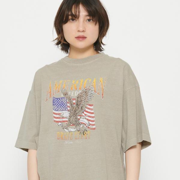 spiritoso スピリトーゾ AMERICANプリント イーグルTシャツ  
