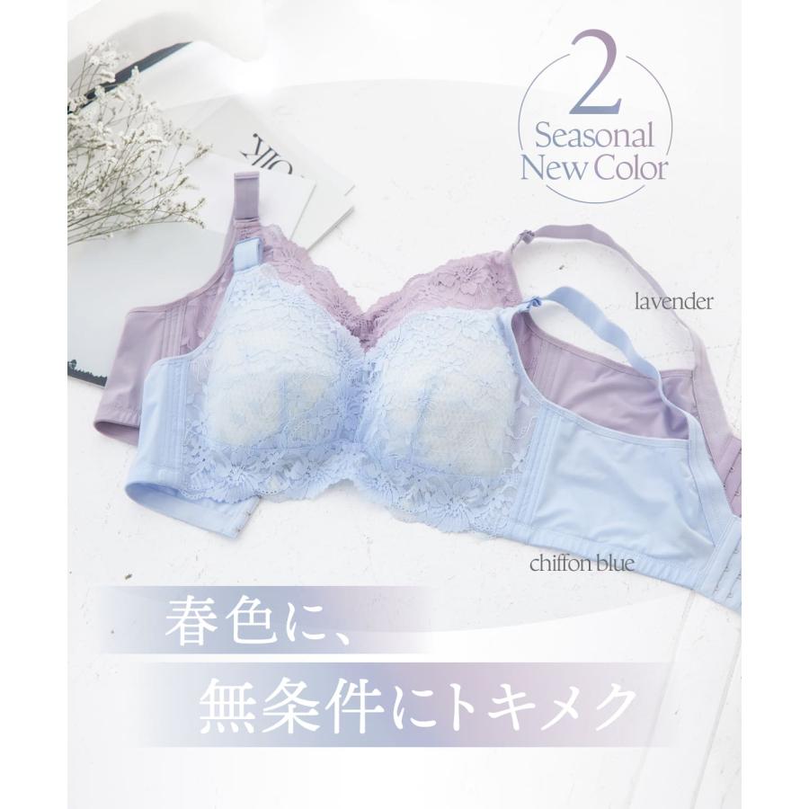 【半額】ブラジャー ノンワイヤーブラ ナイトブラ 昼夜兼用 胸を小さく見せるブラ クラッシィワイヤレスブラ ボタニカルレース ラディアンヌ |  | 14