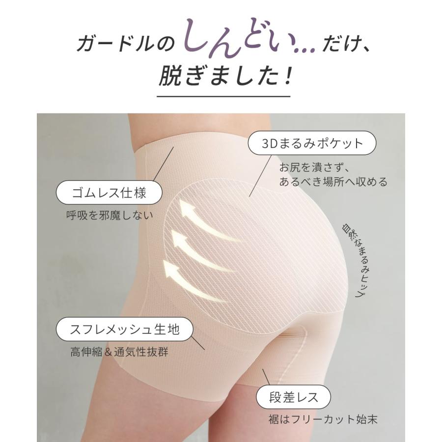 ガードル 補正下着 ヒップアップ 蒸れない 苦しくない デイリーガードル 大きいサイズ太もも 段差なし メッシュ 蒸れない 通気性 タグなし 敏感肌 |  | 07