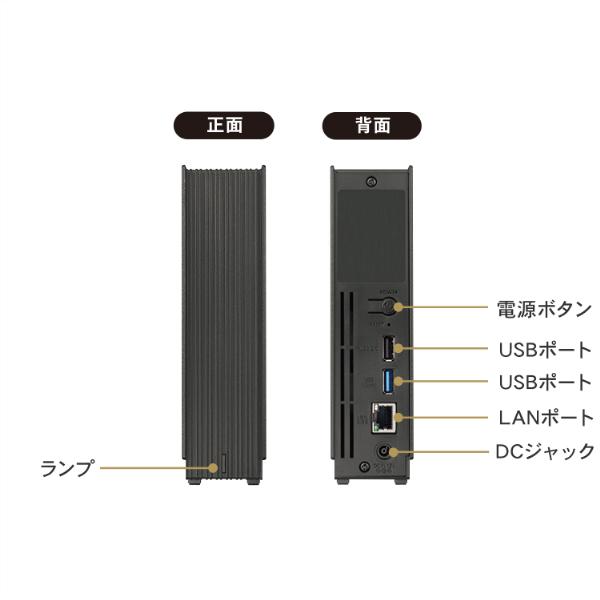 アイ・オー・データ機器 2.5GbE対応 1ドライブ ネットワークHDD 2TB HDL1-LE02の画像