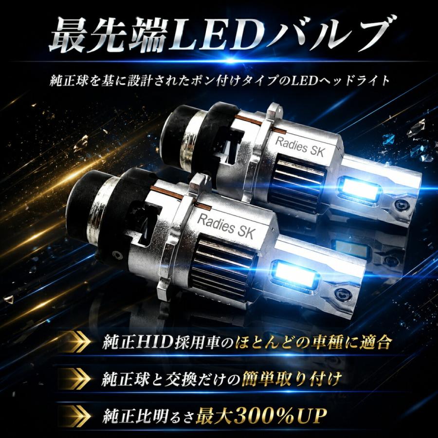 エスティマ 50系 LED ヘッドライト D4S D4R 爆光 完全 ポン付け LED化