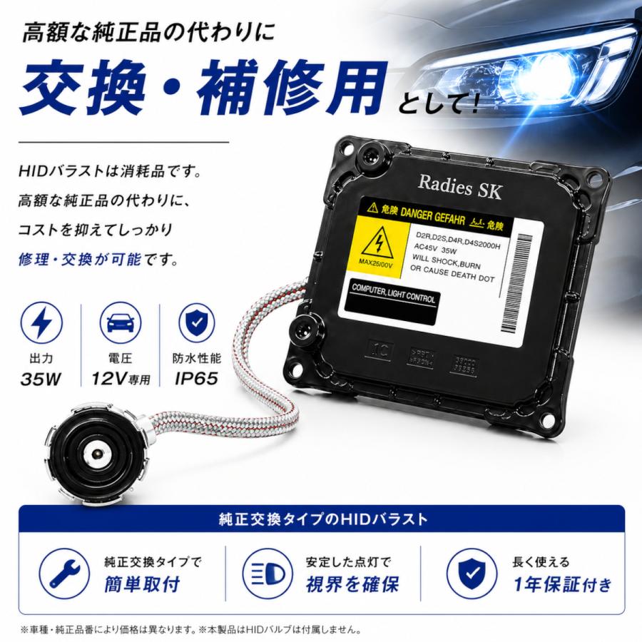 Radies SK D2 D4 D1 HID バラスト 純正交換 D2S D2R D4S D4R D1S D1R