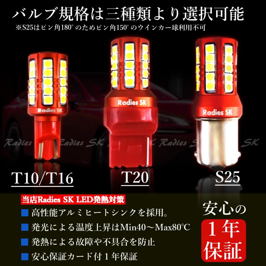 新型 超爆光 高性能 高耐久 T16 LED ポジション バックランプ　a