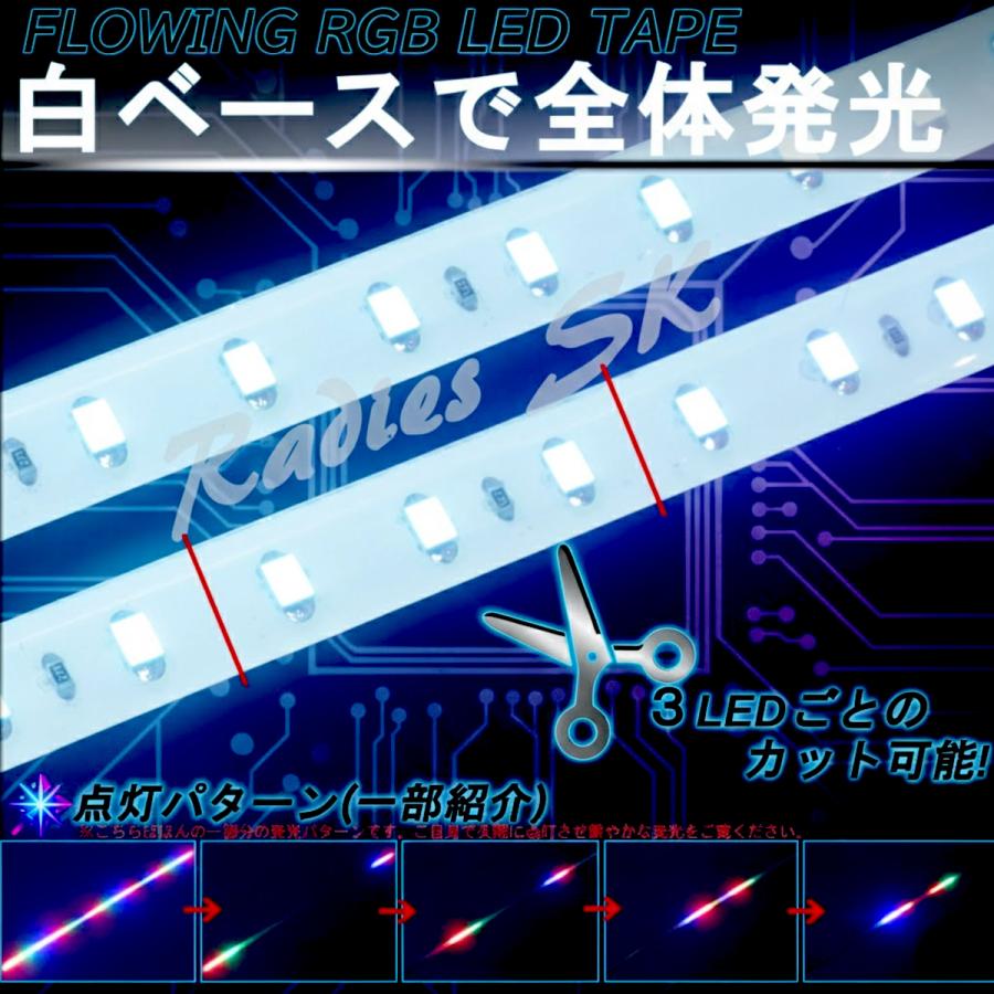 Radies SK サイドから流れるタイプver2 流れるLEDテープ レインボー