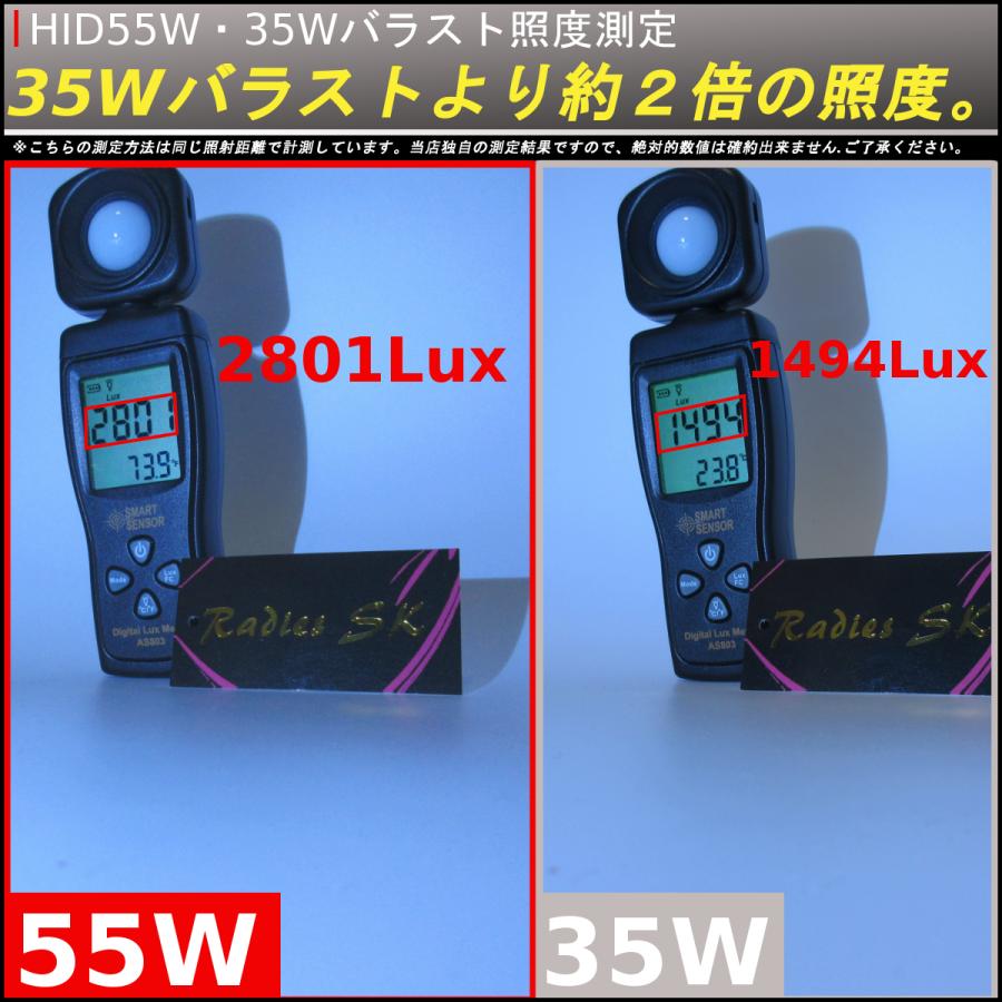 H8 H11 H16 H9 HIDキット12V バラスト 55W ヘッドライト フォグランプ 3000k 6000k 8000k 12000k 保証付 明るさUP 2個 LEDよりHIDの力強い明るさ Radies SK｜radies-sk｜07