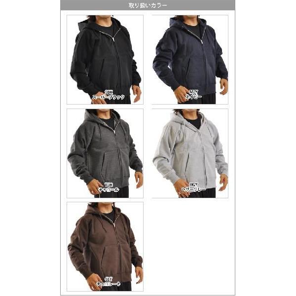 CROSS & STITCH パーカー 無地 パーカ 暖かい 裏起毛 厚手 15.6オンス