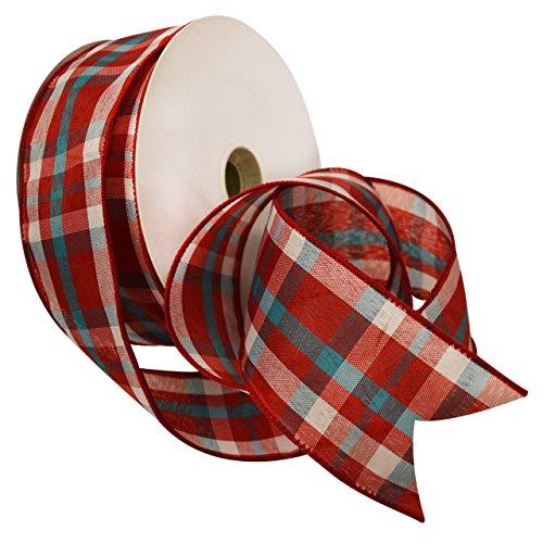 格安即決 Morex Ribbon 7380 60 50 042 Color Chic Plaid French Wired Ribbon 2 1 2 Inc 人気ブランド Nitaisevinimataji Com