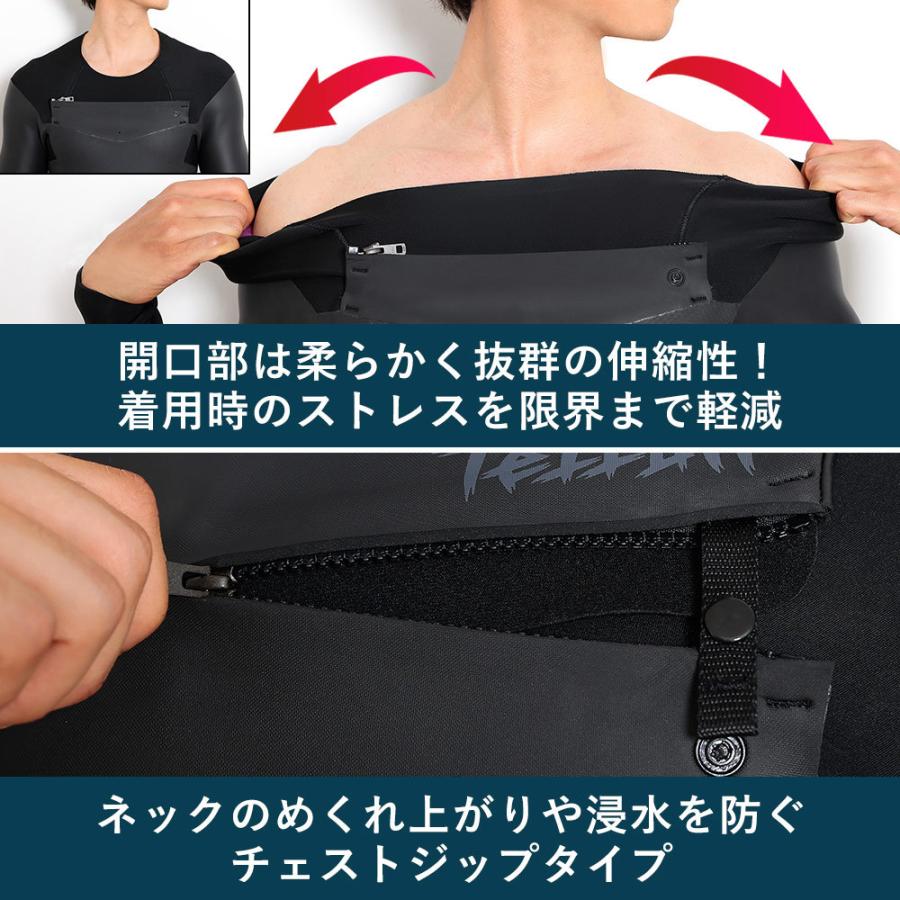 FELLOW セミドライ ウェットスーツ メンズ ALL3mm チェストジップ