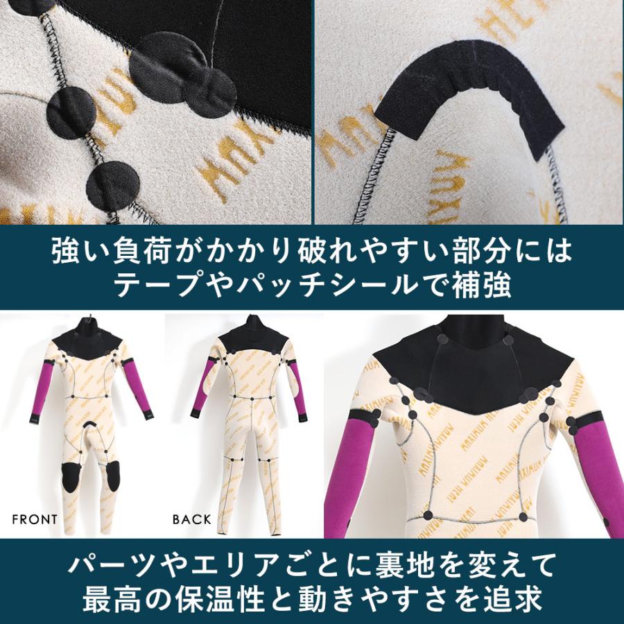 FELLOW セミドライ ウェットスーツ レディース 5×3mm チェストジップ