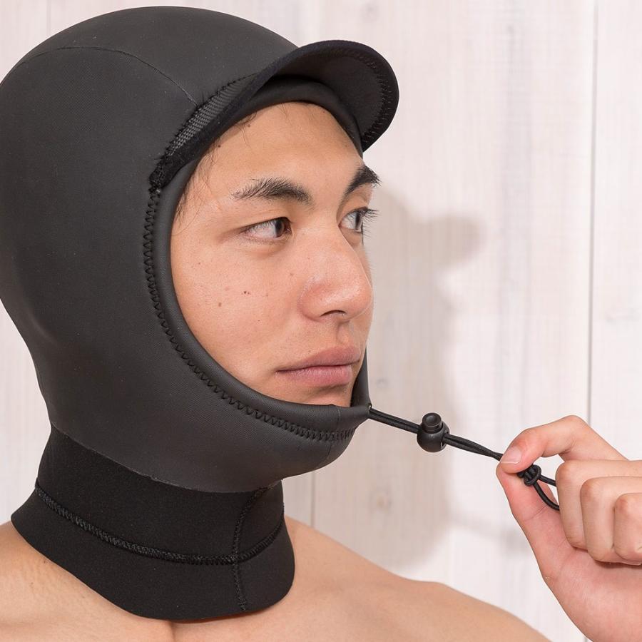 FELLOW ウェット サーフキャップ あご紐タイプ 3.5mm ウェットキャップ サーフィン 保温 裏起毛 速乾 真冬用 | FELLOW | 10