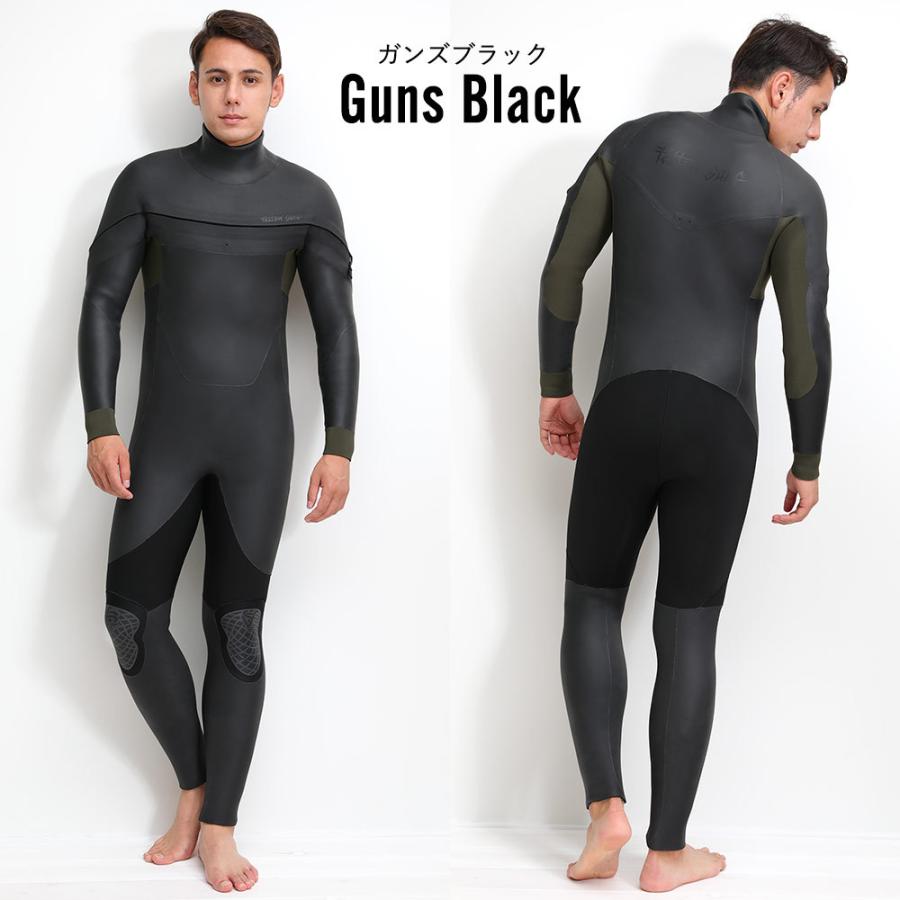 セミドライ　オールブラック　5/3mm M, ML,L,XL チェストジップ Men's セミドライ オールブラック2022 工場直販】サーフィン用