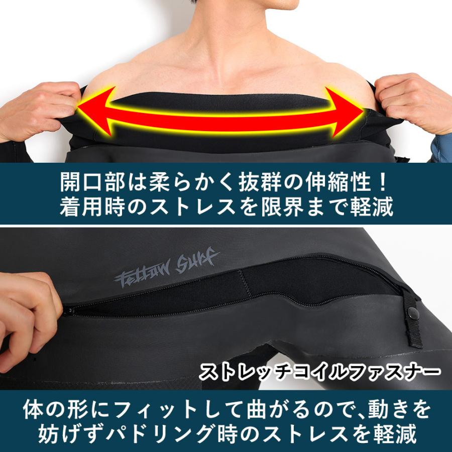 FELLOW セミドライ ウェットスーツ メンズ 5×3mm ロングチェストジップ