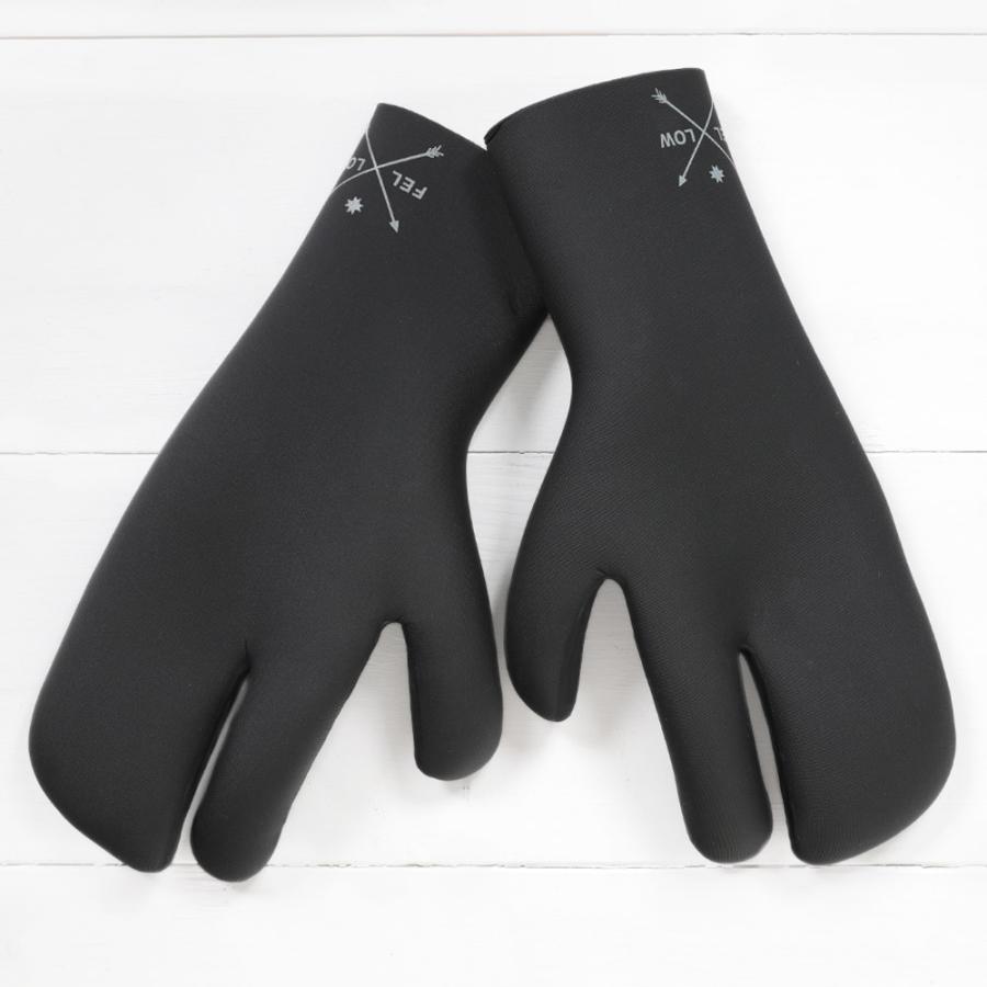 FELLOW サーフグローブ ミトン 型 3mm 保温 起毛 サーフィン ウェット