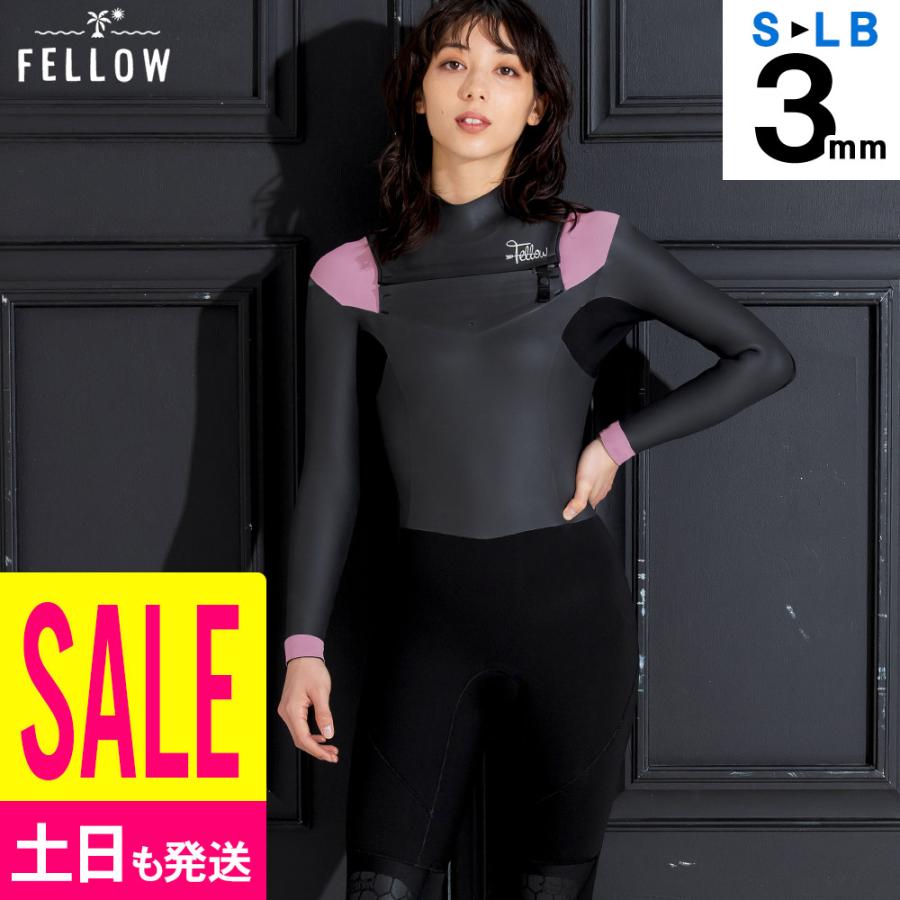 FELLOW フェロー ウエットスーツ　フルスーツ3mm レディース FELLOW 【限定感謝セール品】FELLOW ウェットスーツ タッパー