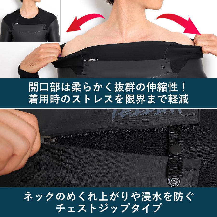 FELLOW ウェットスーツ フル セミドライ 5×3㎜ チェストジップ M