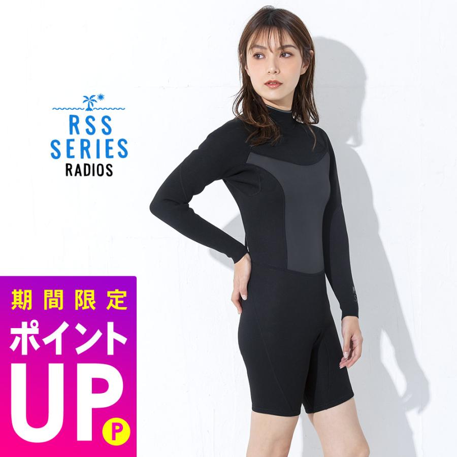 サーフィン　レディース　ウエットスーツ　MLサイズ　ロンスプ　スプリング FELLOW ウェットスーツ ロングスプリング レディース フロントジップ