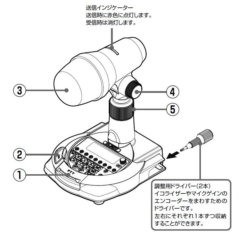 M-1(M1)YAESU 八重洲無線 通信機専用最高級 デスクトップマイクロホン アマチュア無線_5