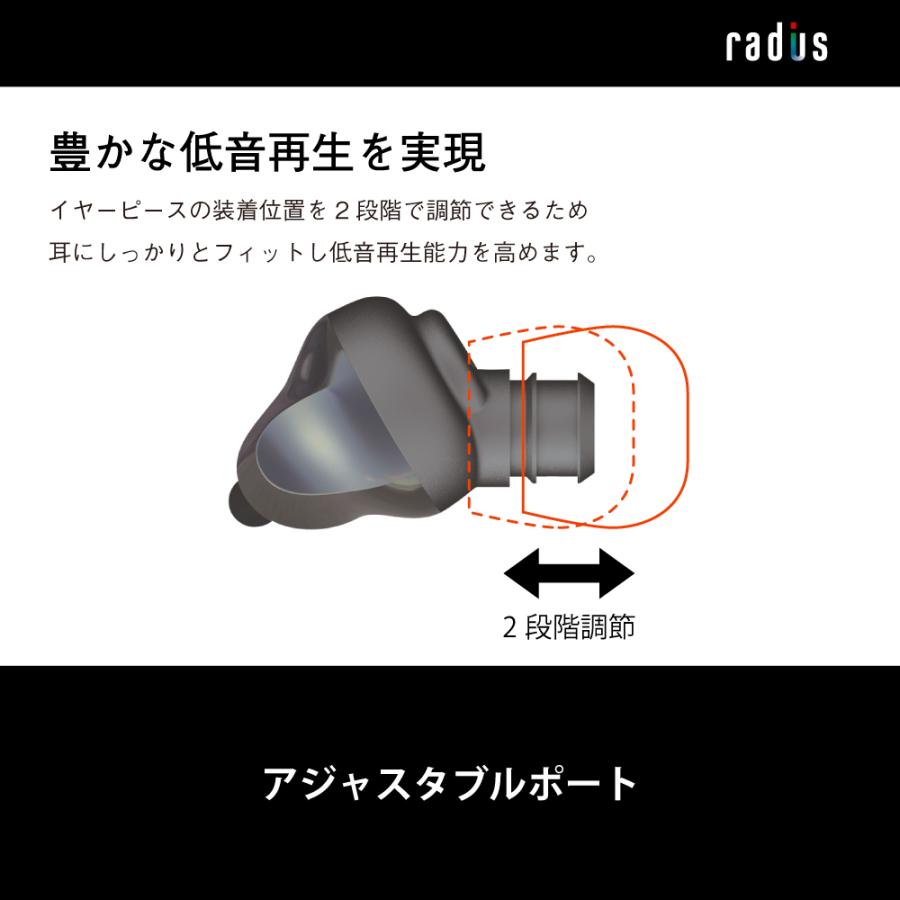radius（ラディウス） radius HP-NEF21 有線イヤホン｜HP-NEF21K HP