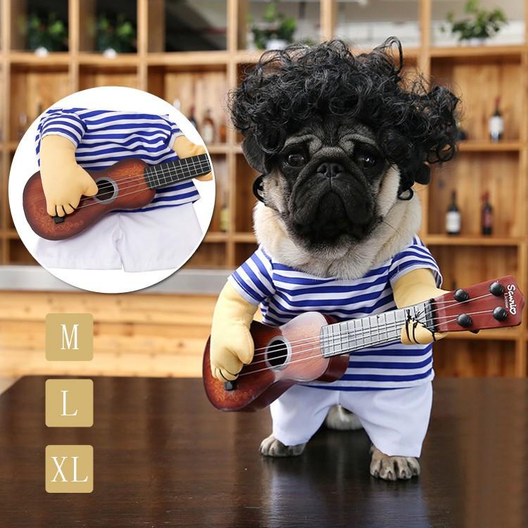 送料無料 犬 服 犬服 ギター パグ フレンチブルドッグ コスチューム 変身 コスプレ 変装 ドッグウエア M L Xl Gyfv ラフィネ1 通販 Yahoo ショッピング