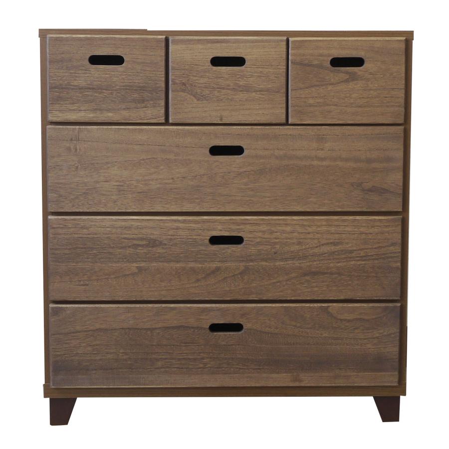 大川家具 nakakei チェスト クレスト 75cm幅4段 ブラウン 246511