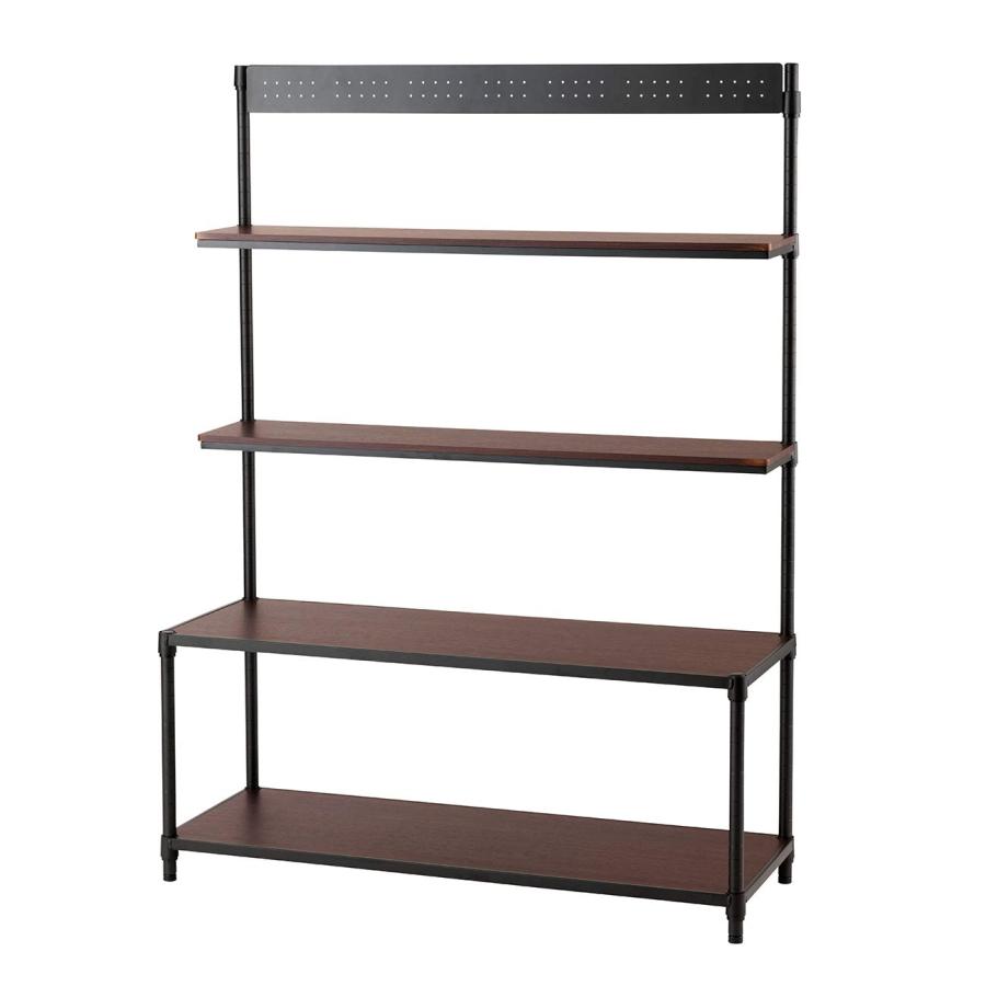 ドウシシャ ルミナス ノワール テレビ台 壁面収納 4段 幅110 奥行40