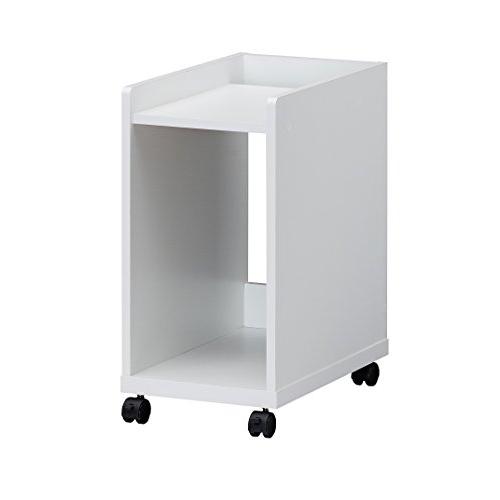 白井産業 デスクサイドに便利 サイドワゴン ラック スリム キャスター  