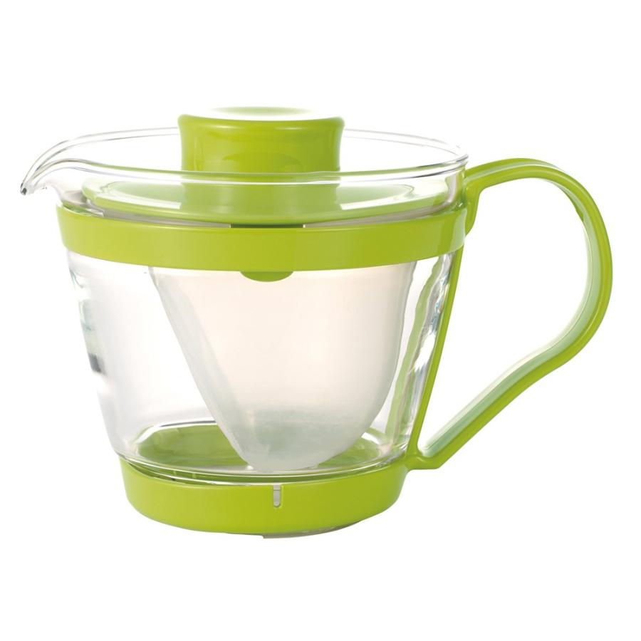 iwaki(イワキ) 耐熱ガラス ティーポット レンジのポット 茶器 グリーン