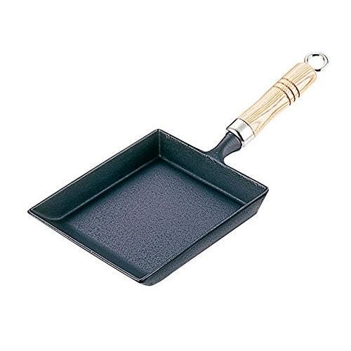 岩鋳 Iwachu 玉子焼(木柄付) 黒焼付 内寸18×15cm IH対応 南部鉄器 24017 岩鋳 Iwachu 玉子焼(木柄付) 黒焼付 内寸18×15cm IH対応 南部鉄器