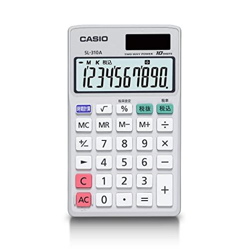 カシオ パーソナル電卓 時間・税計算 手帳タイプ 10桁 SL-310A-N