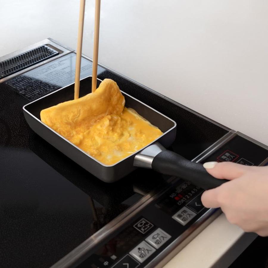 MEYER 卵焼き器 13×18cm エッグパン IH ガス火 グレー ND-745