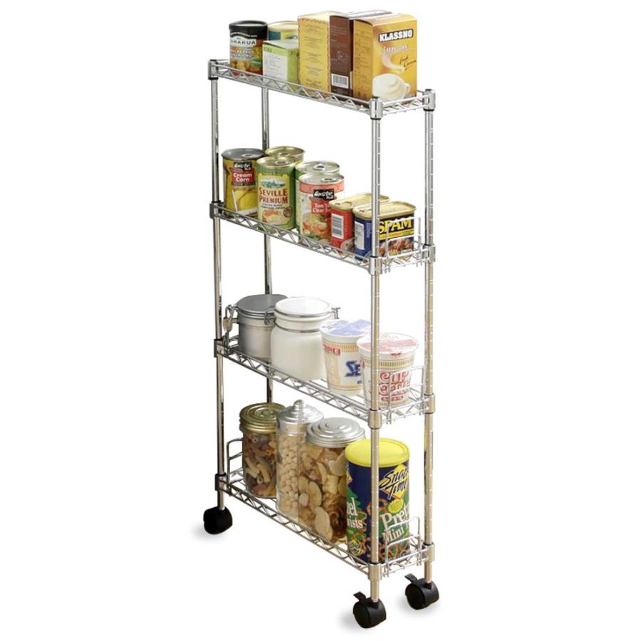 アイリスオーヤマ ラック メタルラック本体 4段 キャスター付き 防サビ