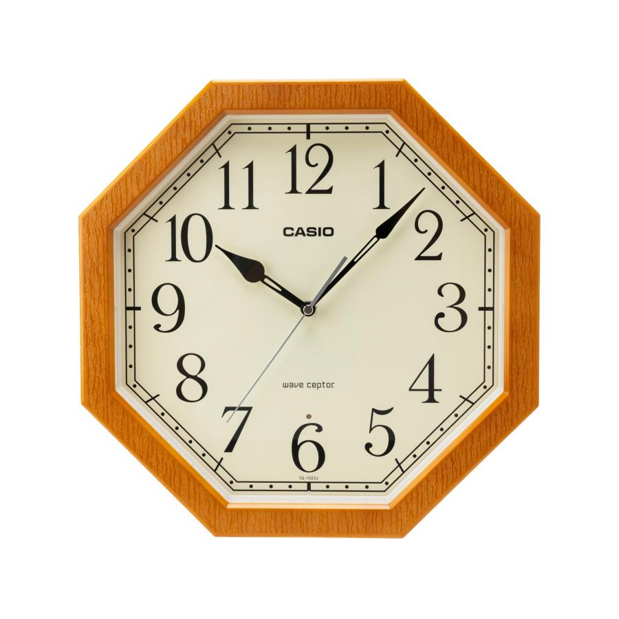 CASIO(カシオ) 壁掛け時計 電波時計 直径32.5cm 木目調 ステップ秒針