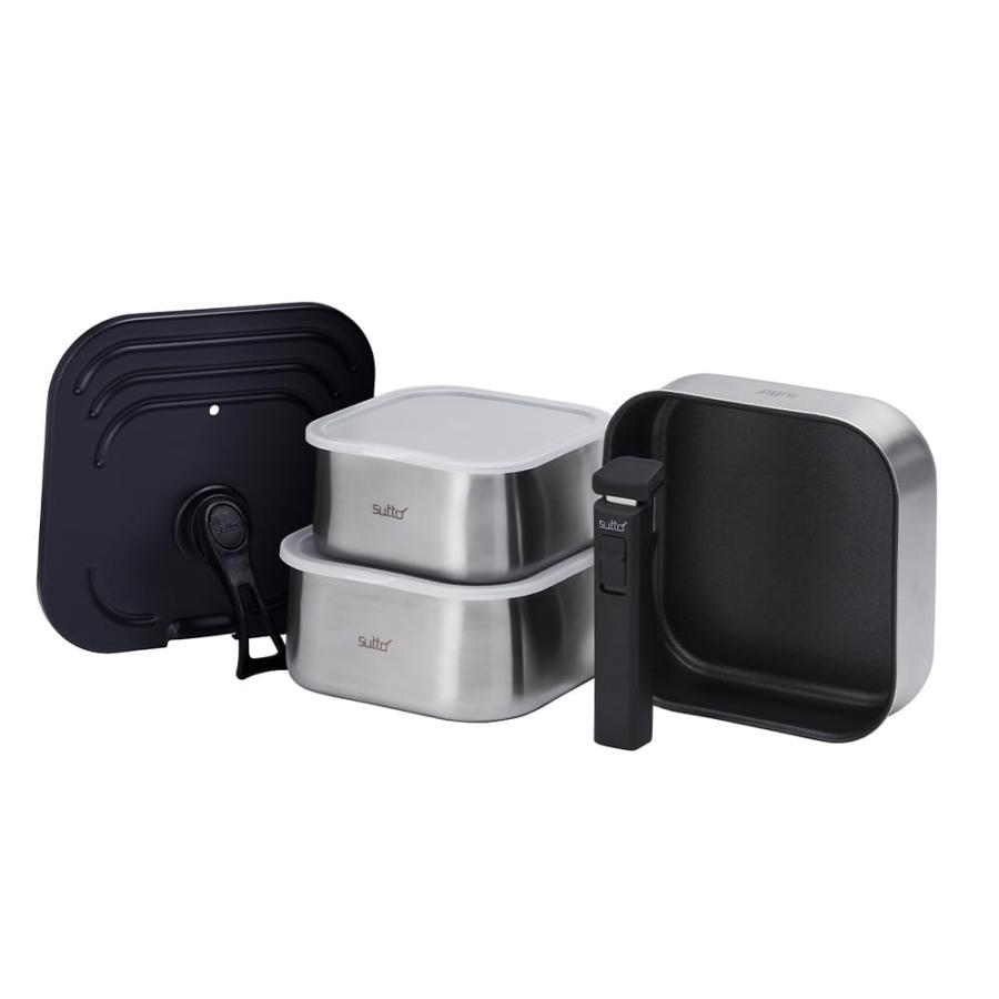 四角いフライパン sutto スット ⭐︎ 7点セット 四角いフライパン sutto（スット） フライパンセット 7点 IH対応 ガス