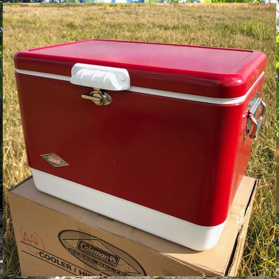 新春福袋 コールマン Coleman 54QT スチールベルトクーラー レッド