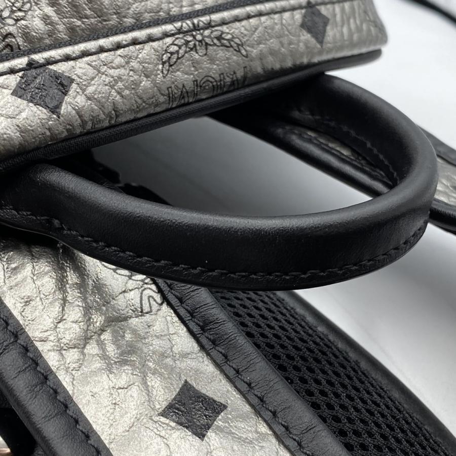 MCM 【MCM】エムシーエム リュック バックパック ロゴ シルバー 