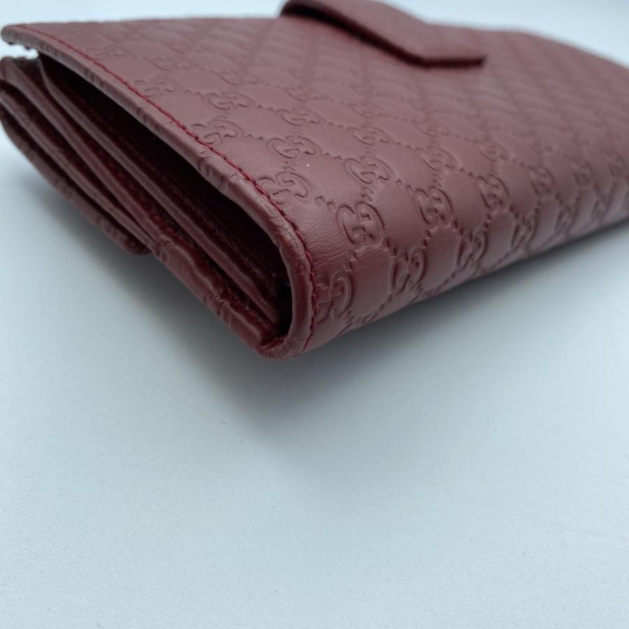 GUCCI（グッチ） 【GUCCI】グッチ マイクログッチシマ 長財布 RED