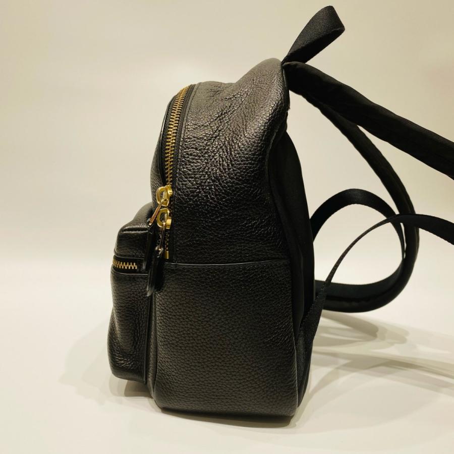 COACH 【COACH】コーチ レザー ミニリュック Wポケット ブラック COACH 【COACH】コーチ レザー ミニリュック Wポケット ブラック