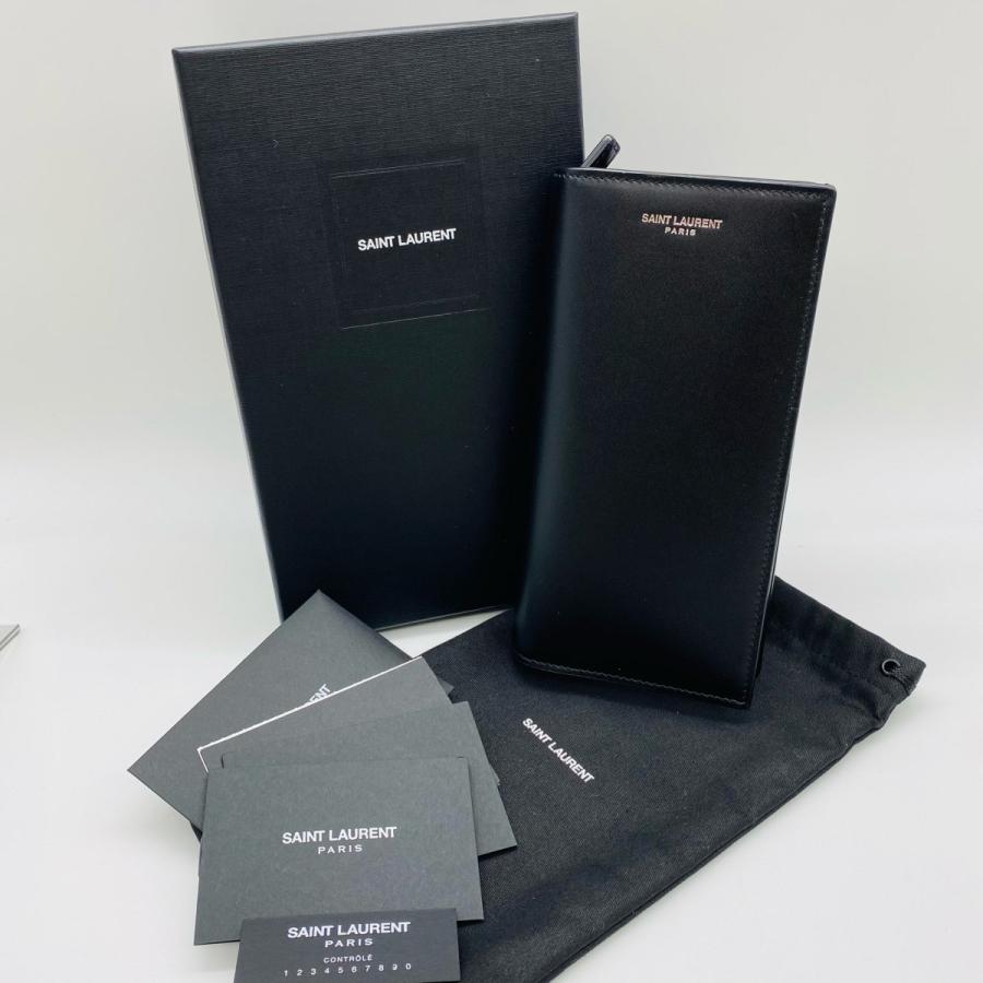 SAINT LAURENT PARIS】サンローランパリ レザー 長財布 ブラック