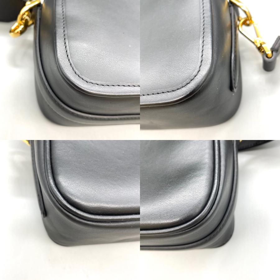 FENDI（フェンディ） 【FENDI】 レザー ショルダーバッグ ブラック