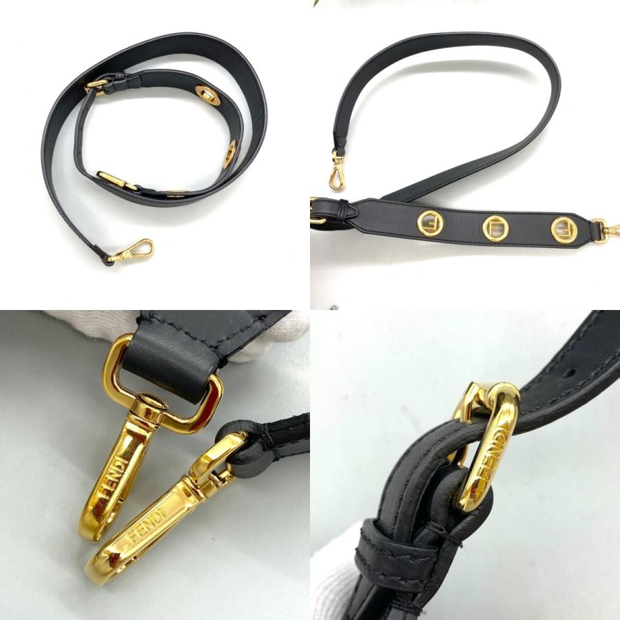 FENDI ショルダーバッグ FENDI（フェンディ） 【FENDI】 レザー ショルダーバッグ ブラック
